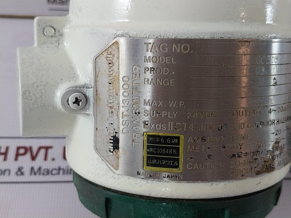 Yamatake Honeywell Dstj3000 Pressure Transmitter 35 Kgf/Cm2 24Vdc 4-20Madc 0-10