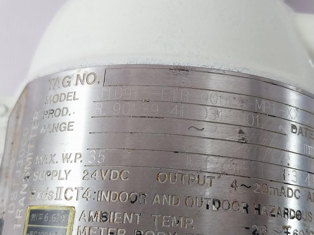 Yamatake Honeywell Dstj3000 Pressure Transmitter 35 Kgf/Cm2 24Vdc 4-20Madc 0-10