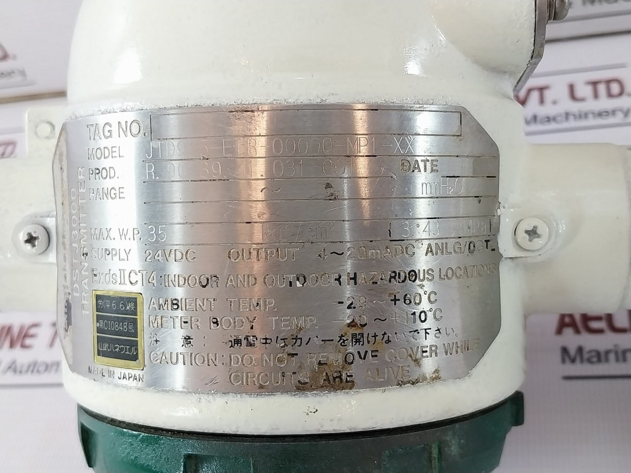 Yamatake Honeywell Dstj3000 Pressure Transmitter 35 Kgf/Cm2 24Vdc 4-20Madc 0-10