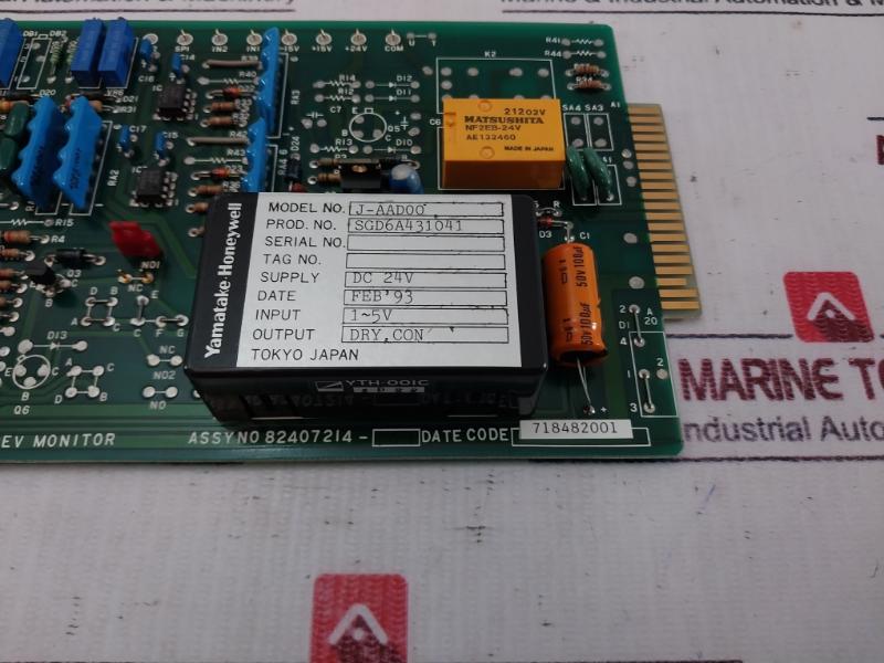 Yamatake Honeywell J-aad00 Deviation Monitor 824072I4 Dc 24V