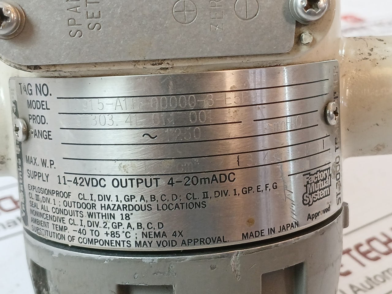 Yamatake Honeywell Std915-a1H-00000-3-e5E9 St3000 Pressure Transmitter 11-42 Vdc