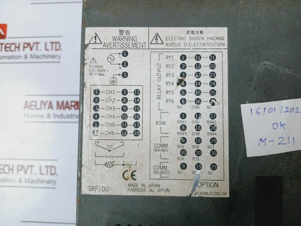 Yamatake Srf106As00000 Smart Recorder 50/60Hz 30Va Max 100-240V