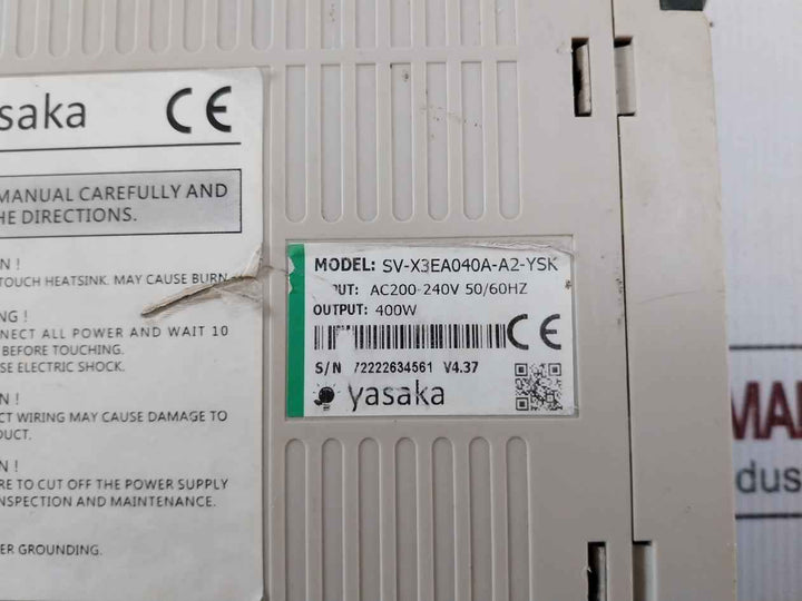 Yasaka Sv-x3Ea040A-a2-ysk Servo Drive Ac200-240V 50/60Hz