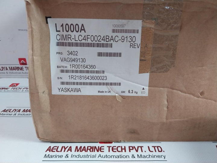 Yaskawa 3-phase Elevator Inverter 380–480 Vac 50/60 Hz Part No Cimr-lc4F0024Bac-9130