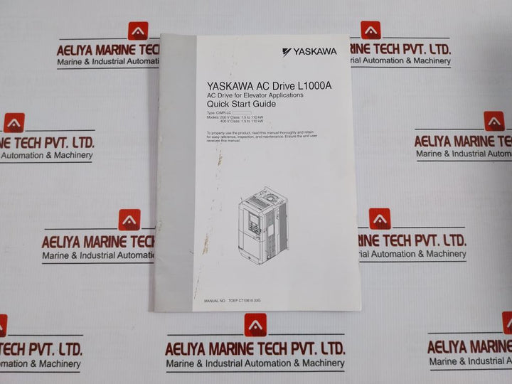 Yaskawa 3-phase Elevator Inverter 380–480 Vac 50/60 Hz Part No Cimr-lc4F0024Bac-9130