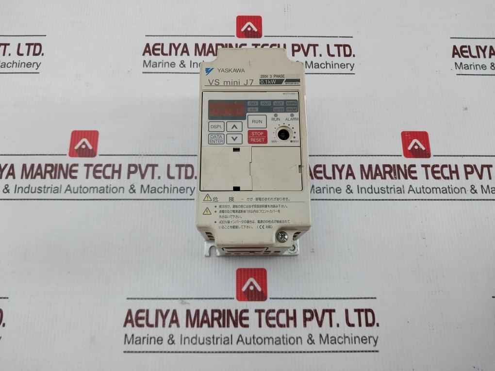 Yaskawa Cimr-j7Aa20P1 Inverter Drive 50/60Hz 200V 0.3Kva (Not Working)