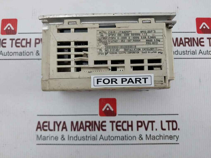 Yaskawa Cimr-j7Aa20P1 Inverter Drive 50/60Hz 200V (Not Working)