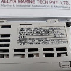 Yaskawa Cimr-j7Aa20P1 Inverter With Digital Operator 3 Phase 0.1Kw