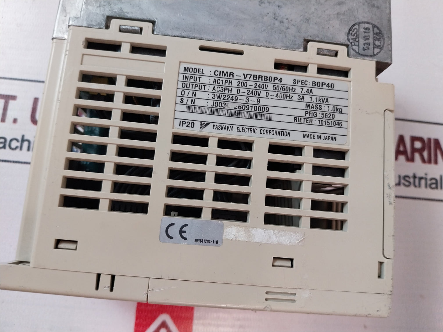 Yaskawa Cimr-v7Brb0P4 Inverter Drive 1Phase