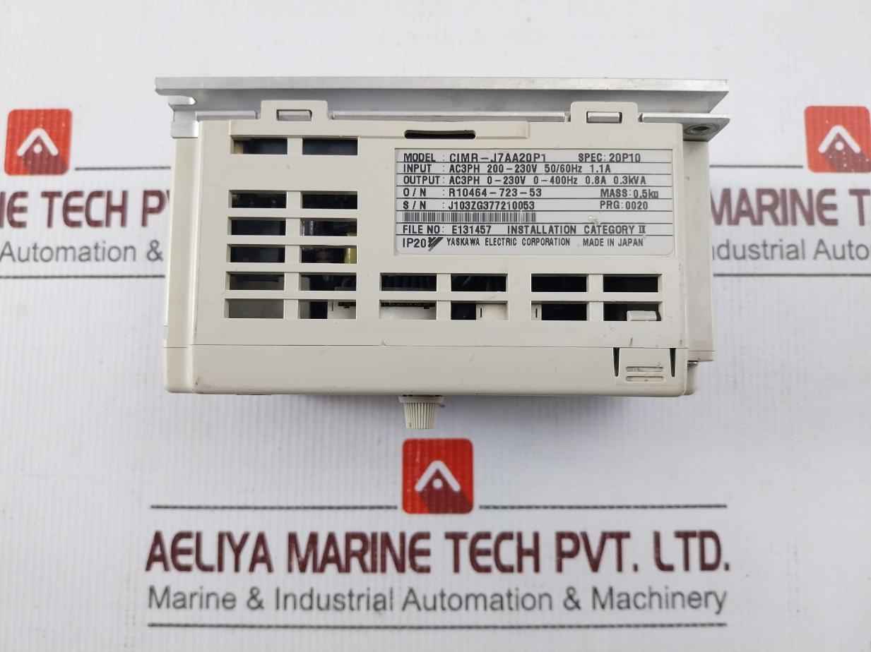 Yaskawa Electric Cimr-j7Aa20P1 3 Phase Vfd Inverter Drive 200-230V 50/60Hz 1.1A