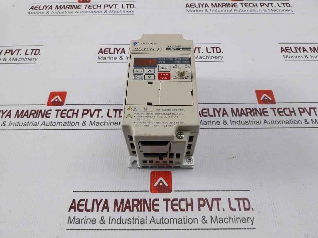 Yaskawa Electric Cimr-j7Aa20P1 3 Phase Vfd Inverter Drive 200-230V 50/60Hz 1.1A