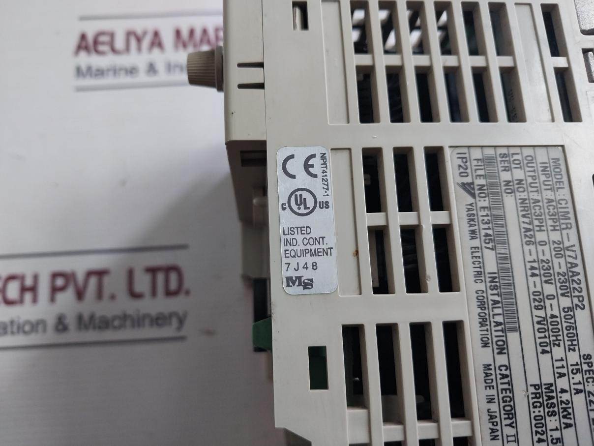 Yaskawa Electric Cimr-v7Aa22P2 Digital Operator Ac 3-phase 200–230V 50/60Hz