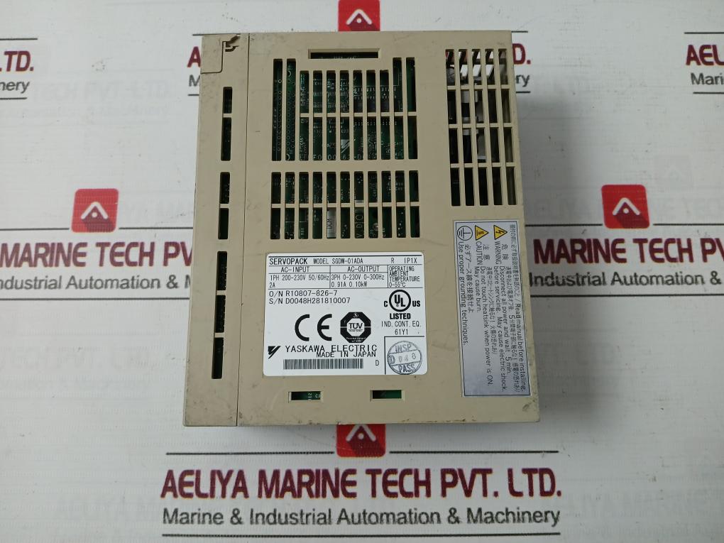 Yaskawa Electric Sgdm-01Ada Servo Amplifier 1Ph 200-230V 50/60Hz 2A
