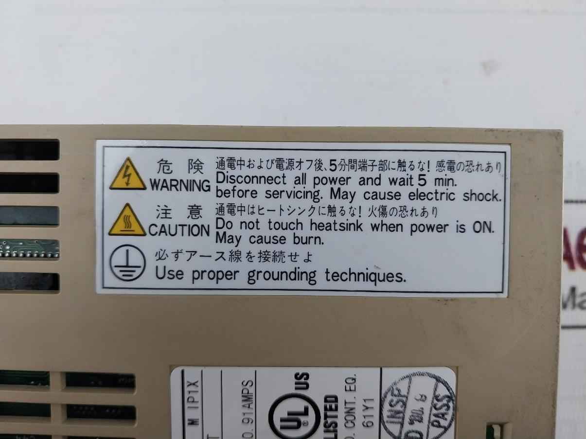 Yaskawa Electric Sgdm-01Ada Servo Drive 200-230V 50/60Hz 0-55°C