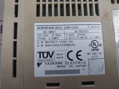 Yaskawa Electric Sgdm-02Ada Servo Drive 200-230V 50/60Hz 0-55C (Not Working)
