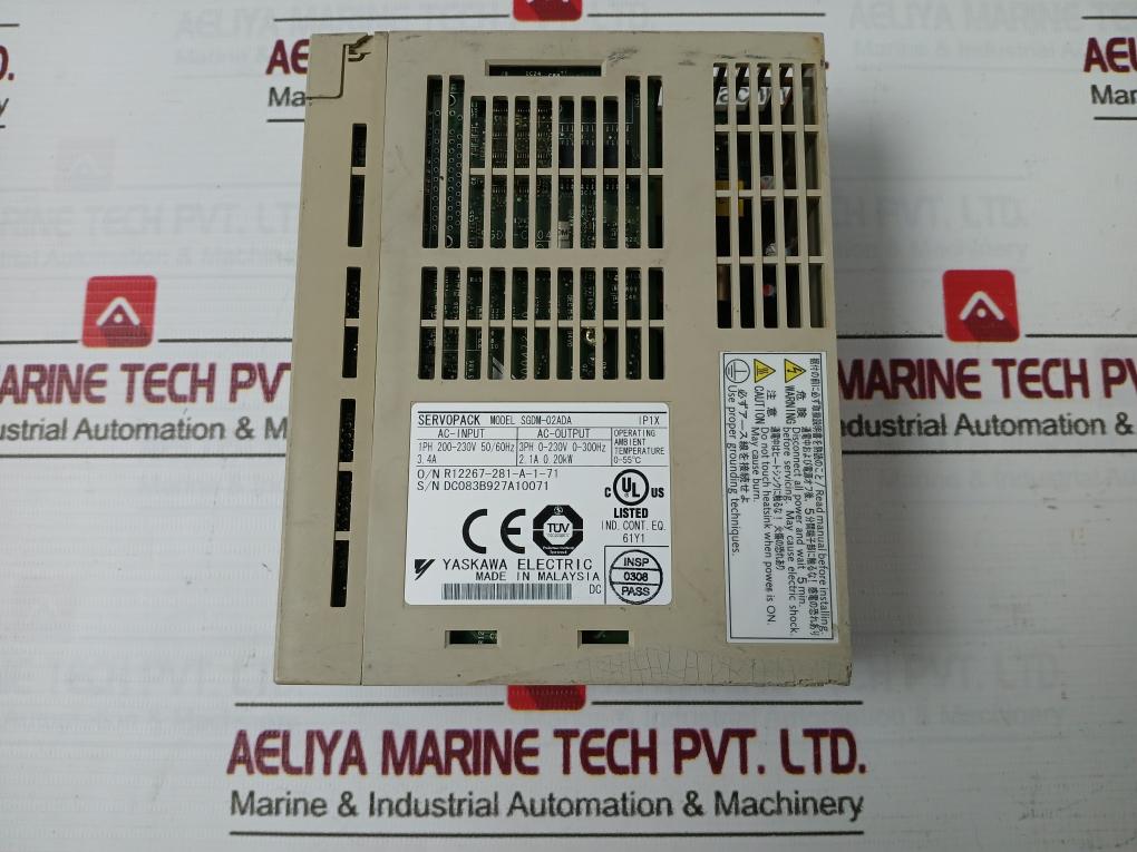 Yaskawa Electric Sgdm-02Ada Servopack 3Ph 0-230V 0-300Hz (Not Working)