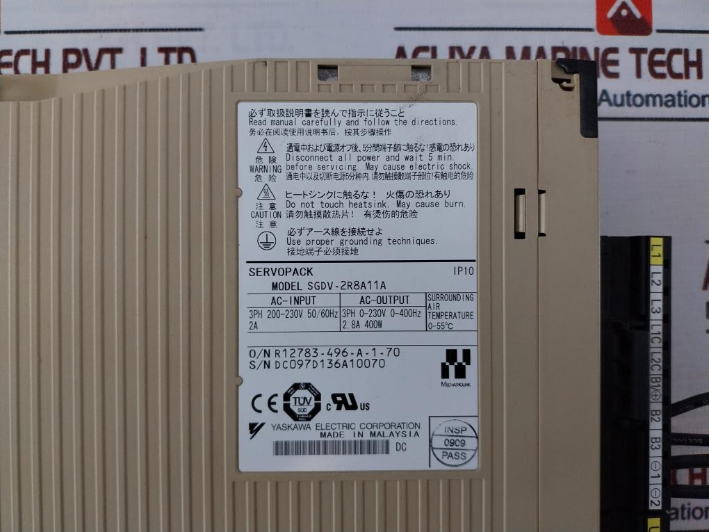 Yaskawa Electric Sgdv-2R8A11A Servo Drive