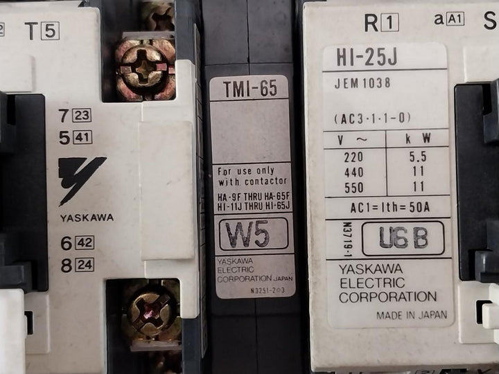 Yaskawa Hi-25J Definite Purpose Reversing Contactor Assembly Ac 600V Max