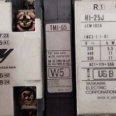 Yaskawa Hi-25J Definite Purpose Reversing Contactor Assembly Ac 600V Max
