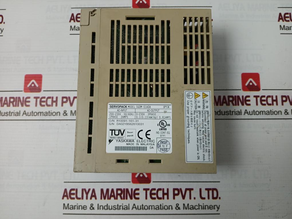 Yaskawa Sgdm-01Ada Servo Drive 200-230V 50/60Hz 0.1 Kw 0-55C