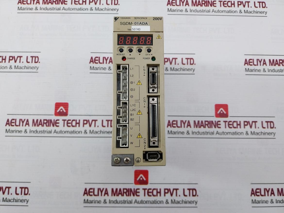 Yaskawa Sgdm-01Ada Servo Drive Ip1X 1Ph 200-230V 50/60Hz 2A 0.10Kw (Not Working)