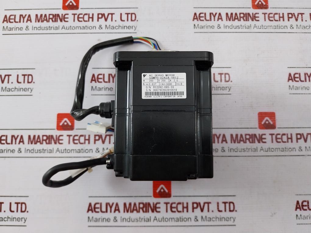 Yaskawa Sgmph-02A2A-yr12 Ac Servo Motor R12092-065-18 200 W 3000 Rpm