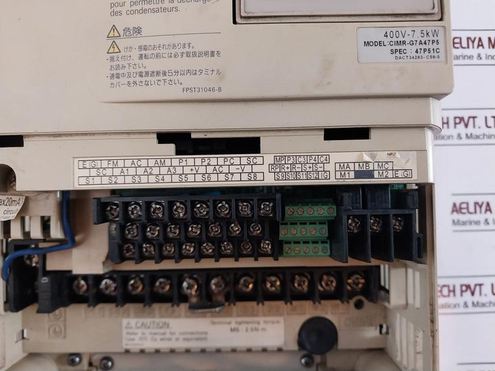 Yaskawa Varispeed G7 Cimr-g7A47P5 Inverter , 400V 3Ph Fpst31046-b