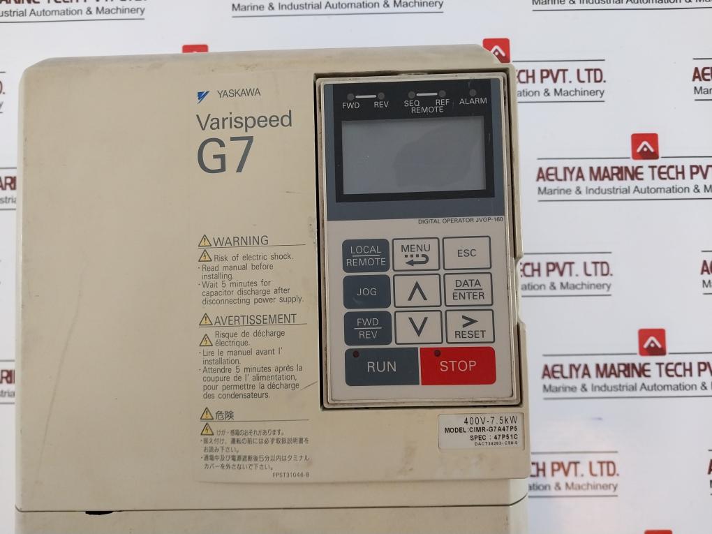 Yaskawa Varispeed G7 Cimr-g7A47P5 Inverter , 400V 3Ph Fpst31046-b