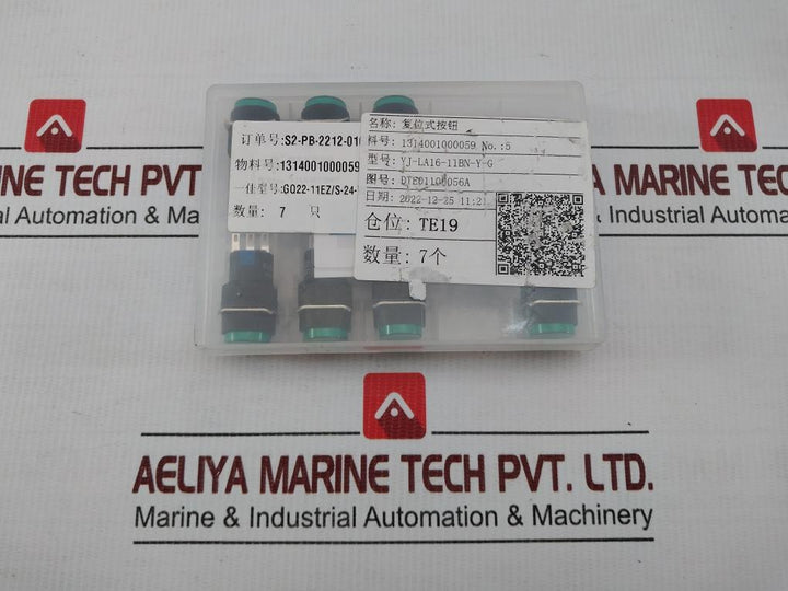 Yj-la16-11Bn-y-g Yijia 1314001000059 Momentary Push-button Switch 250V Ac 5A