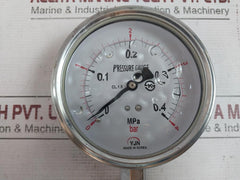 Yjn 0-4 Bar Liquid Filled Pressure Gauge Cl 1.5 0-0.4 Mpa