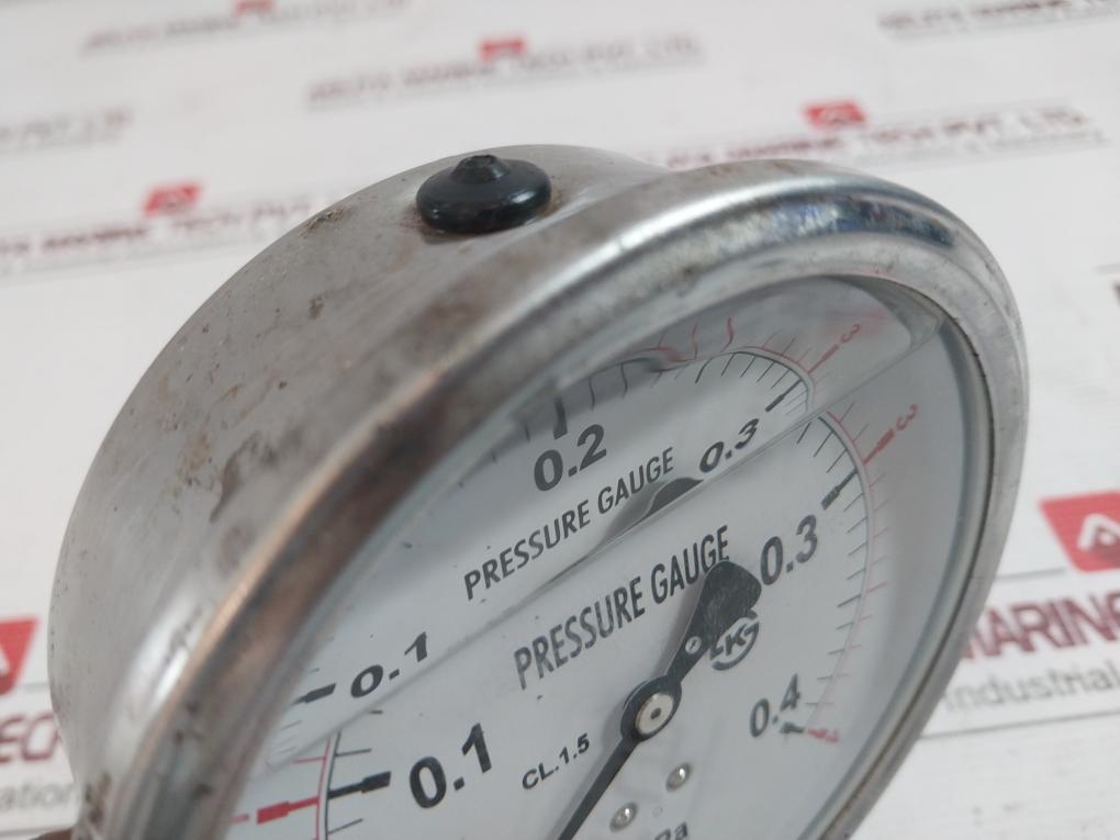 Yjn 0-4 Bar Liquid Filled Pressure Gauge Cl 1.5 0-0.4 Mpa