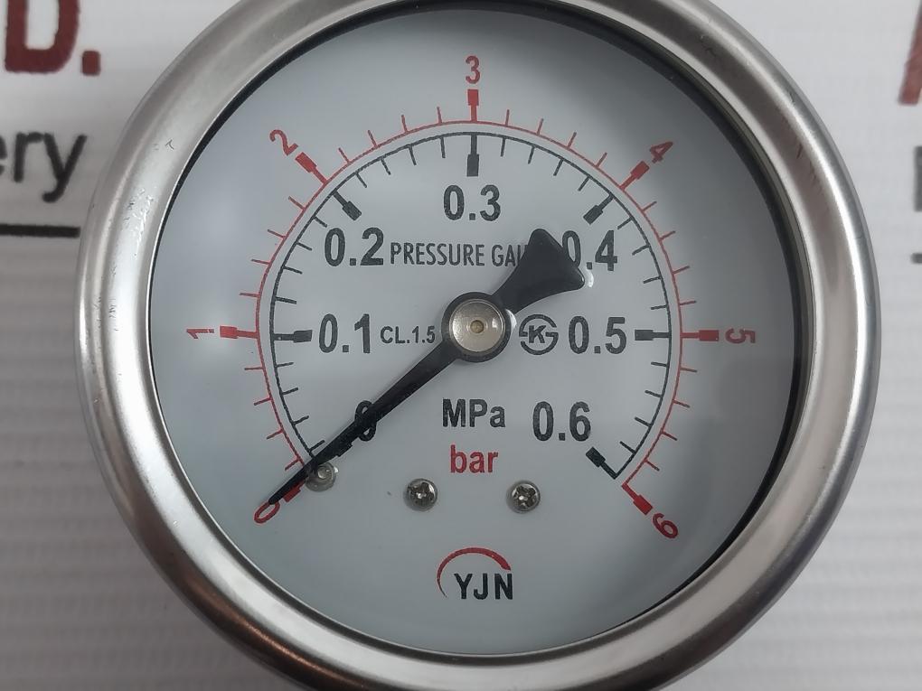 Yjn Pressure Gauge 0-6 Bar