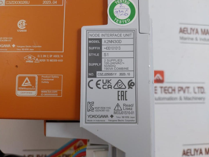 Yokogawa-100-240-Vac-50-60-Hz-N-Esb-Bus-Communication-Unit-S2EN501-S10130-S1-210544-12