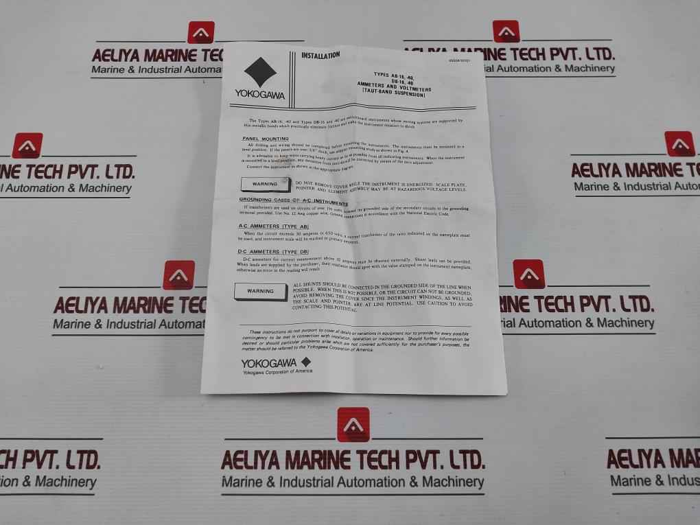 Yokogawa 103111Fafa Analog Ammeter 0 To 1.0 Ma