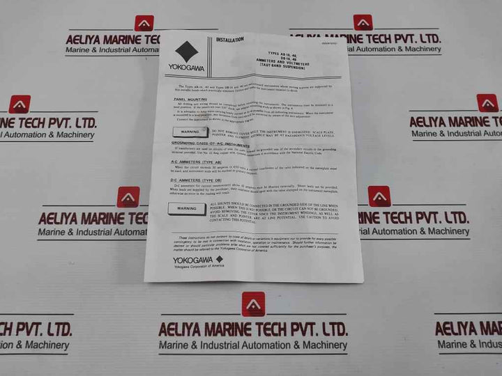 Yokogawa 103111Fafa Analog Ammeter 0 To 1.0 Ma