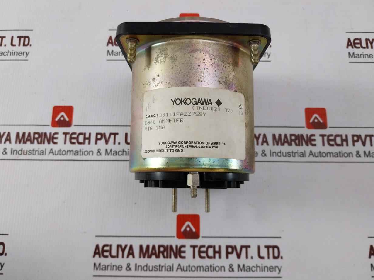 Yokogawa 103111Fazz7Ssy Analog Ammeter And Volt Panel Meter Db-40,0 To 2000