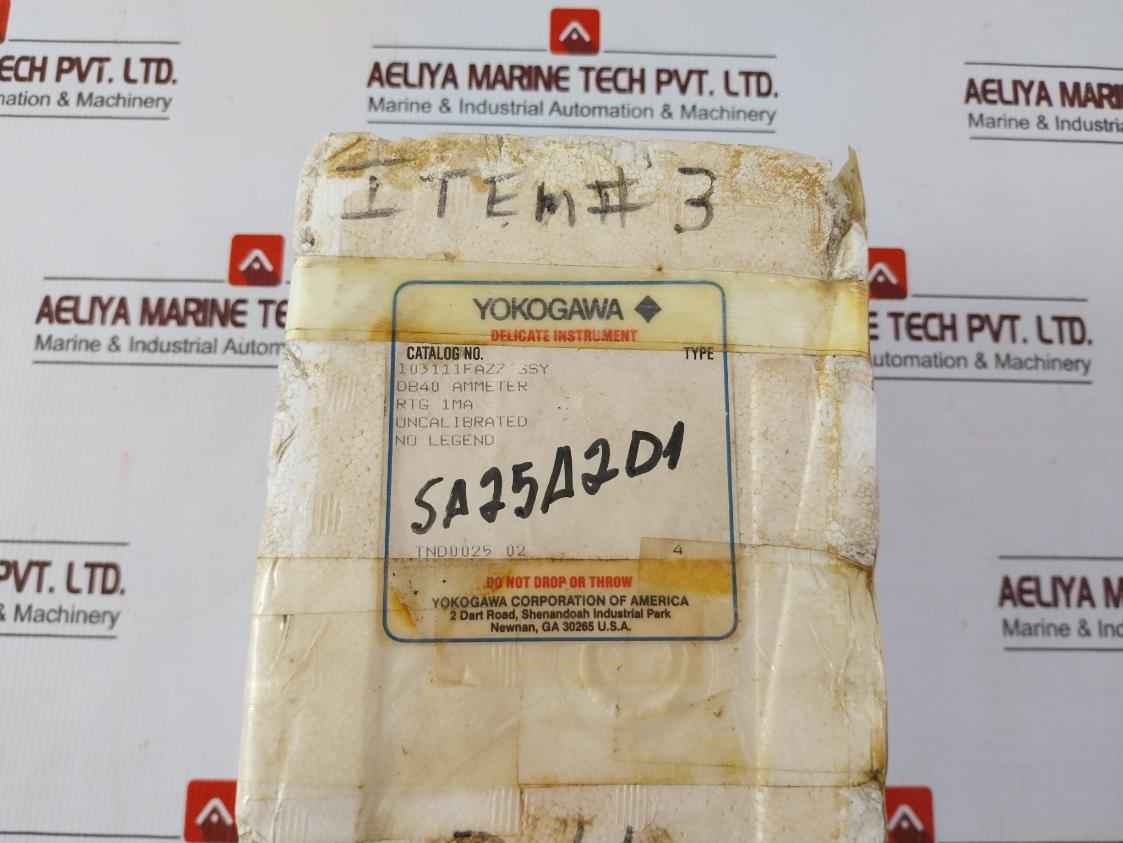 Yokogawa 103111Fazz7Ssy Analog Ammeter And Volt Panel Meter Db-40,0 To 2000