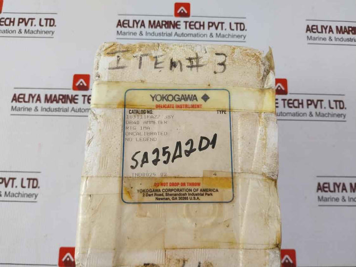 Yokogawa 103111Fazz7Ssy Analog Ammeter And Volt Panel Meter Db-40,0 To 2000