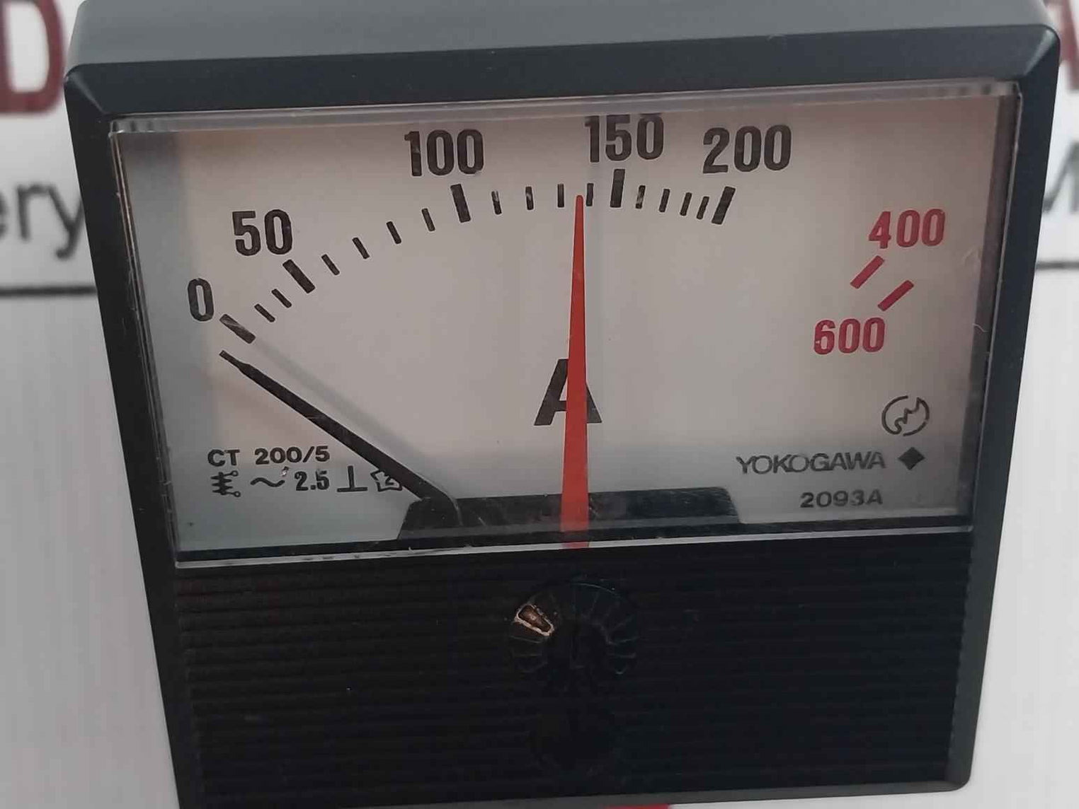 Yokogawa 2093A Analog Ammeter 0-200/600 A ~2.5