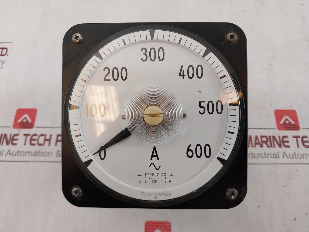 Yokogawa 2102 A.C. Ammeter 0-600A 500V B9050Tj 47211 C.T.600.5A