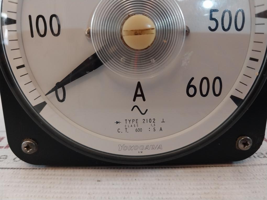 Yokogawa 2102 A.C. Ammeter 0-600A 500V B9050Tj 47211 C.T.600.5A