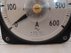 Yokogawa 2102 A.C. Ammeter 0-600A 500V B9050Tj 47211 C.T.600.5A