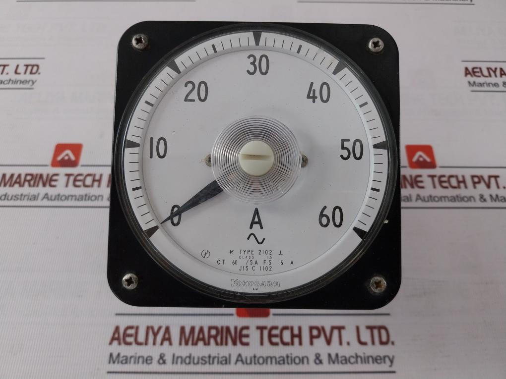 Yokogawa 2102 Analog Ac Ammeter Class 1.5 Ct 60/5A 0 To 60 A- 88463M B9050Tj
