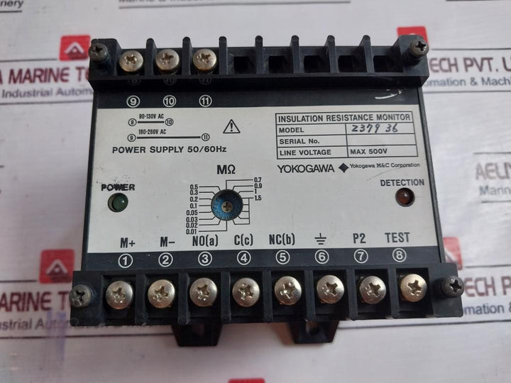 Yokogawa 237936 Insulation Resistance Monitor 62Tj0155 50/60Hz