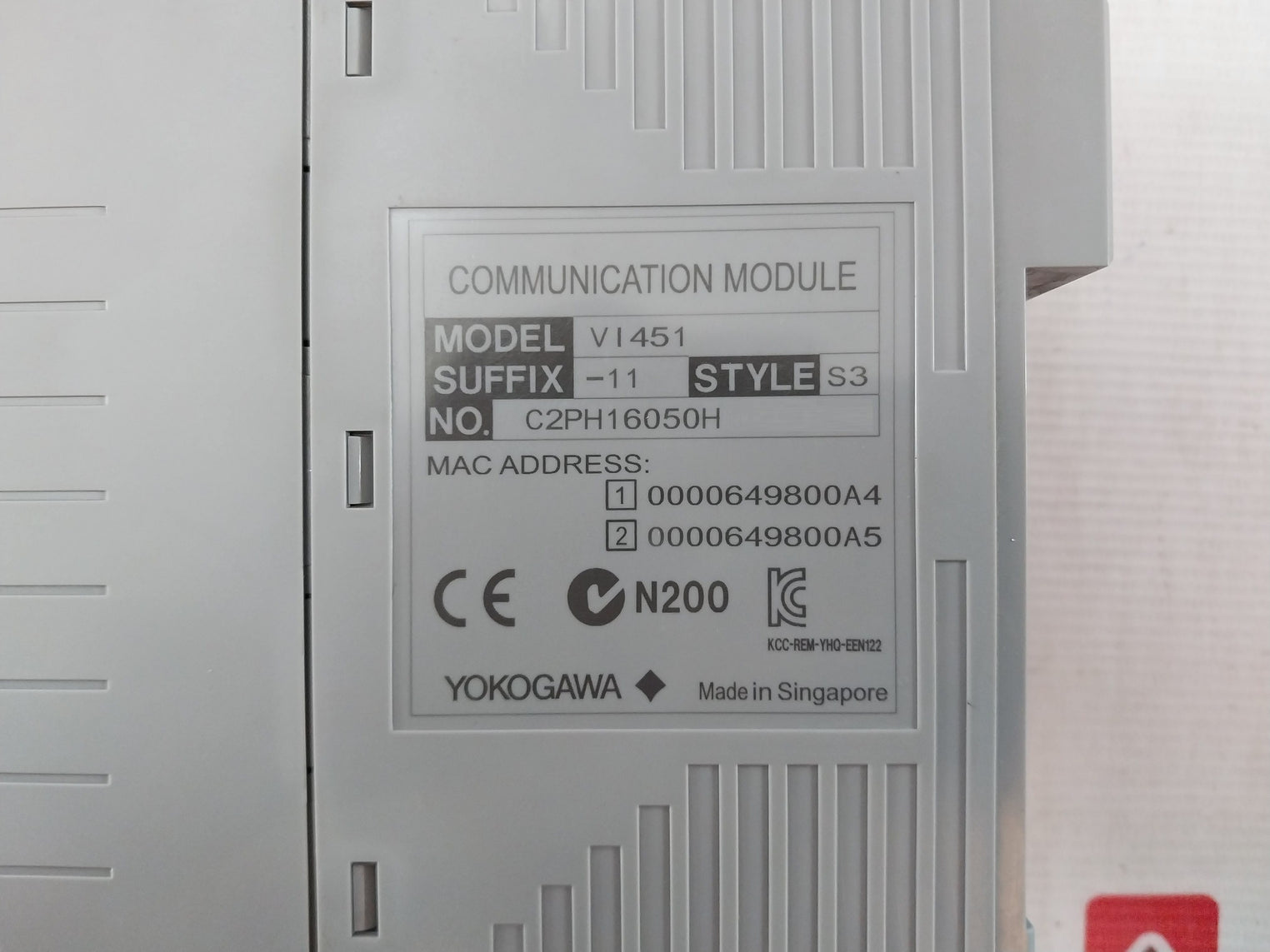 Yokogawa Avr10D Duplexed V Net Router Complete Plc Unit Q22021 C2Lg21015C