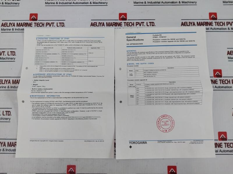 Yokogawa Cp401 Processor Module Kcc-rem-yhq-een122