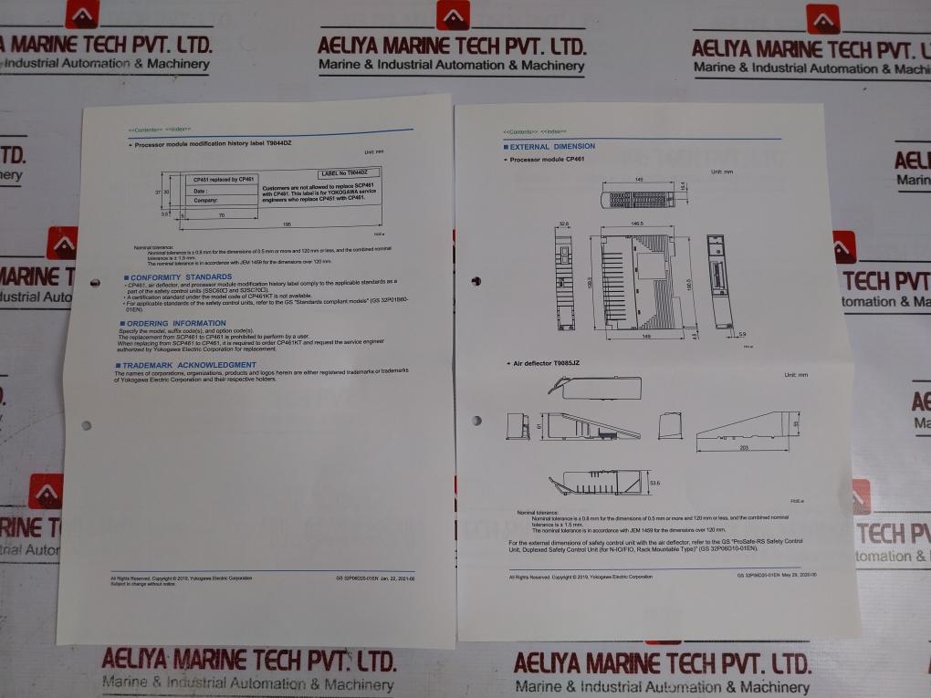 Yokogawa Cp461 Processor Module Field Control Unit Cp461-51 S2