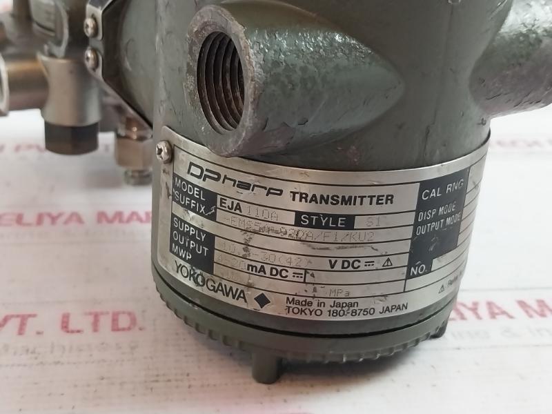 Yokogawa Eja110A-ems5A-92Da/F1/Ku2 Dpharp S1 Pressure Transmitter 10.5-30 Vdc