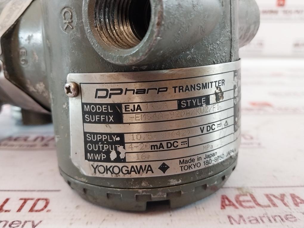 Yokogawa Eja110A Differential Pressure Transmitter 0 To 2500 Mmh2O 82-ft-1202B