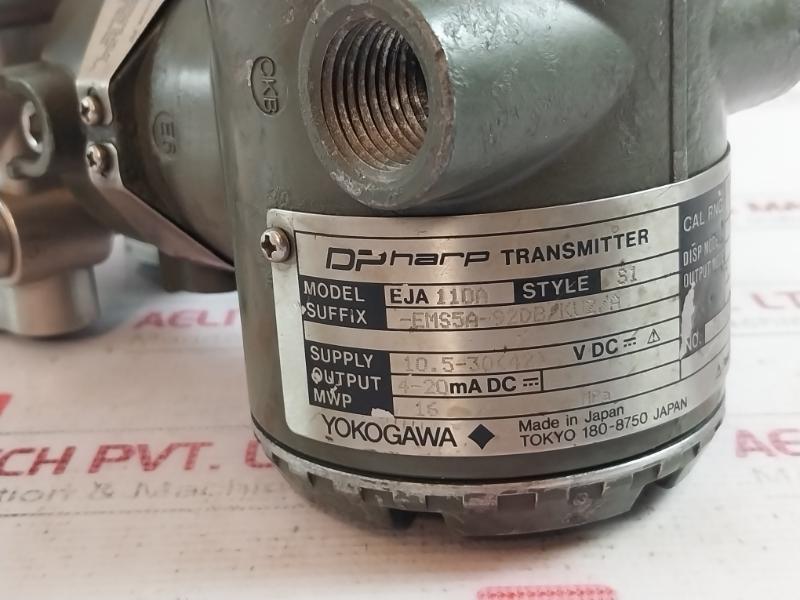 Yokogawa Eja110A Differential Pressure Transmitter 30V 10.5-30(42) Vdc 0.9W